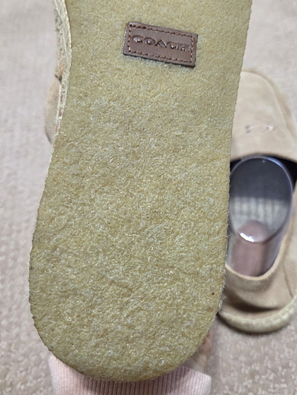Coach Men's Reilly Espadrilles in a taupe suede colorway Mens Size 11.5D Slip On - Picture 12 of 14